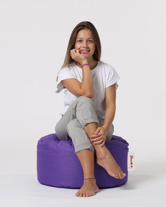 Atelier Del Sofa Round Pouf - Purple